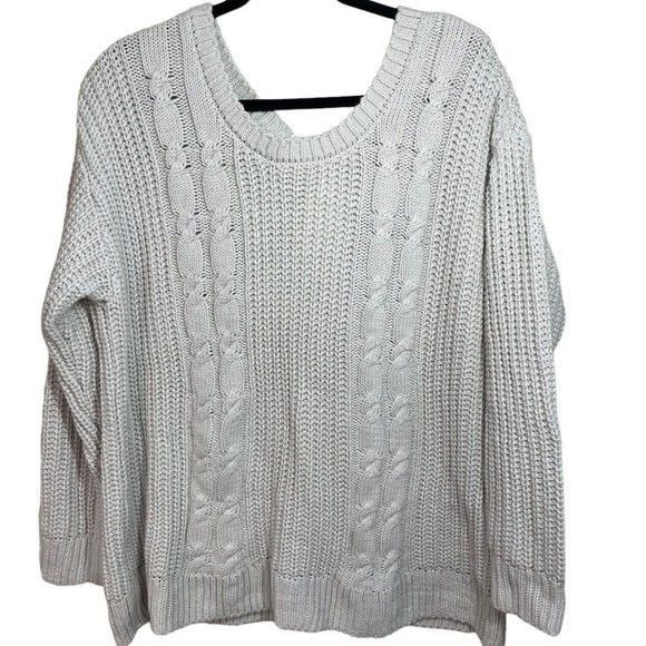 Torrid Cable Heart Ribbon Tie Back Sweater Top Plus Size 2x - Picture 3 of 10